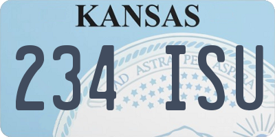 KS license plate 234ISU