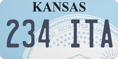 KS license plate 234ITA