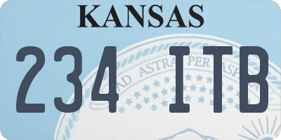 KS license plate 234ITB
