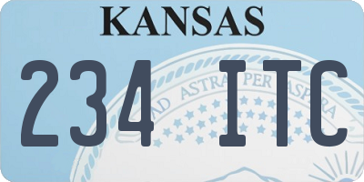 KS license plate 234ITC