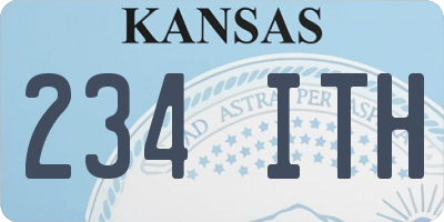 KS license plate 234ITH