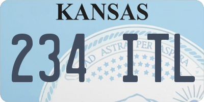 KS license plate 234ITL