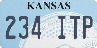 KS license plate 234ITP