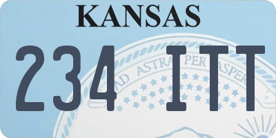 KS license plate 234ITT