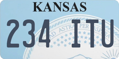 KS license plate 234ITU