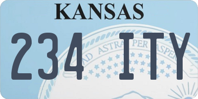 KS license plate 234ITY