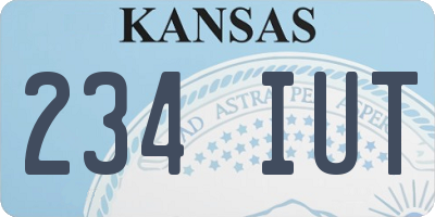 KS license plate 234IUT