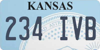 KS license plate 234IVB