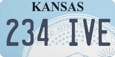 KS license plate 234IVE