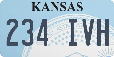 KS license plate 234IVH