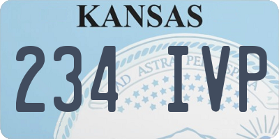 KS license plate 234IVP