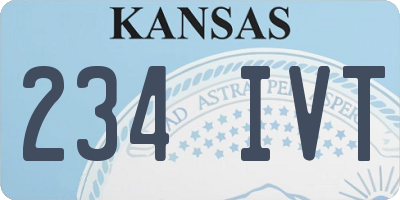 KS license plate 234IVT