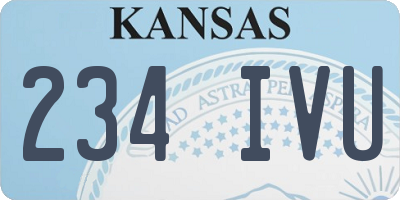 KS license plate 234IVU