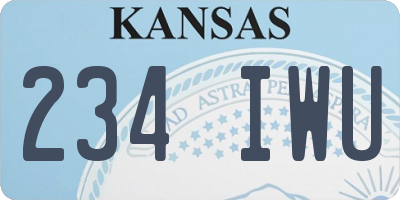 KS license plate 234IWU
