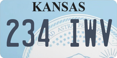 KS license plate 234IWV