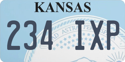 KS license plate 234IXP