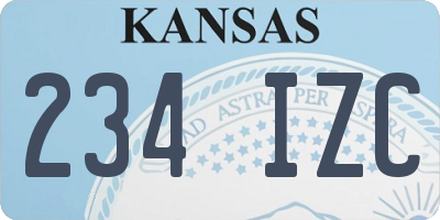 KS license plate 234IZC