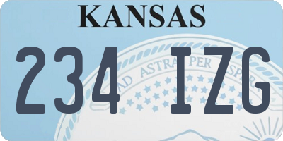 KS license plate 234IZG