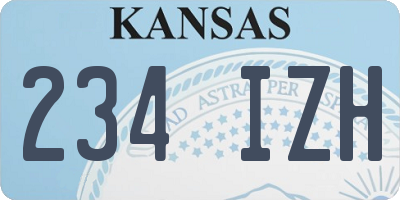 KS license plate 234IZH