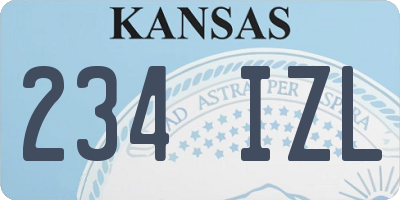 KS license plate 234IZL