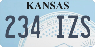 KS license plate 234IZS
