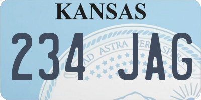 KS license plate 234JAG