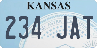 KS license plate 234JAT