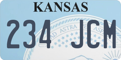 KS license plate 234JCM