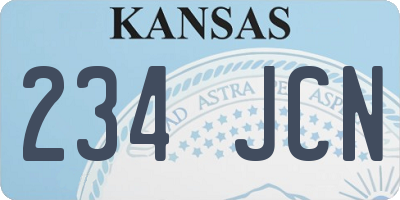 KS license plate 234JCN