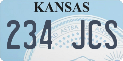 KS license plate 234JCS