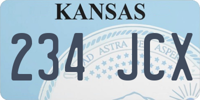 KS license plate 234JCX