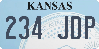 KS license plate 234JDP