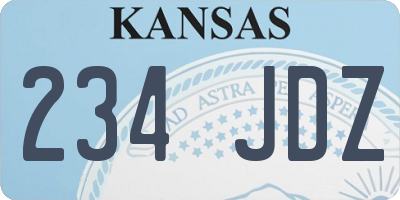 KS license plate 234JDZ