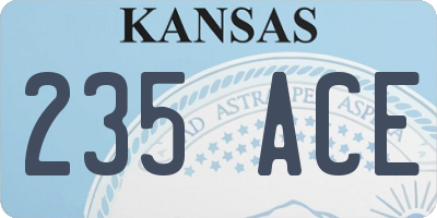 KS license plate 235ACE