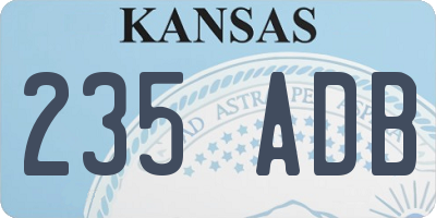 KS license plate 235ADB