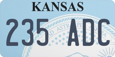 KS license plate 235ADC