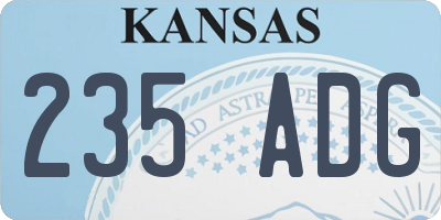 KS license plate 235ADG