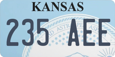 KS license plate 235AEE