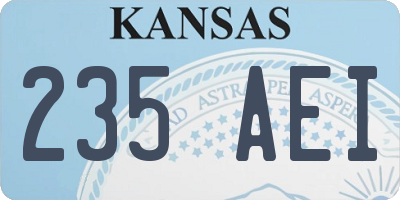 KS license plate 235AEI