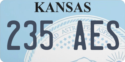 KS license plate 235AES