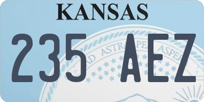 KS license plate 235AEZ
