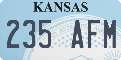 KS license plate 235AFM