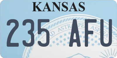 KS license plate 235AFU