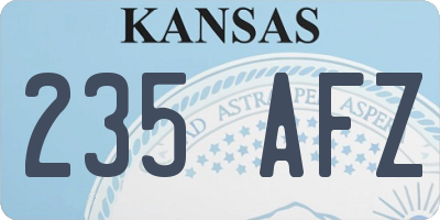 KS license plate 235AFZ