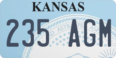 KS license plate 235AGM