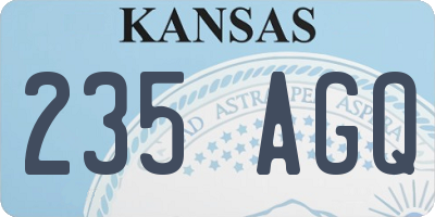 KS license plate 235AGQ