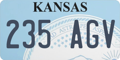 KS license plate 235AGV