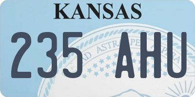 KS license plate 235AHU