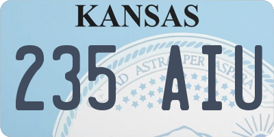 KS license plate 235AIU