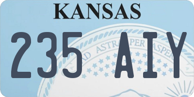 KS license plate 235AIY